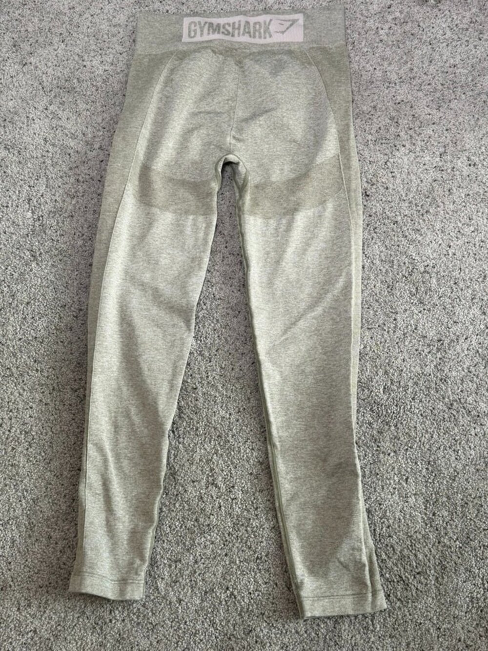 Gymshark Vital Seamless Khaki Marled Athletic Workout Tights Size S